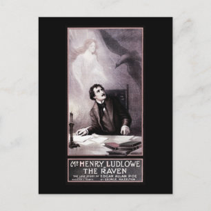 Vintage The Raven Theatrical Postcard
