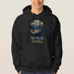Vintage The River Is Calling Mountain Paddling Kay Hoodie