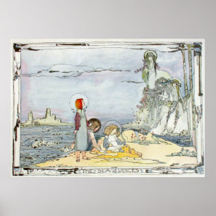 Vintage "The Sea Voices" by Jessie M. King Poster