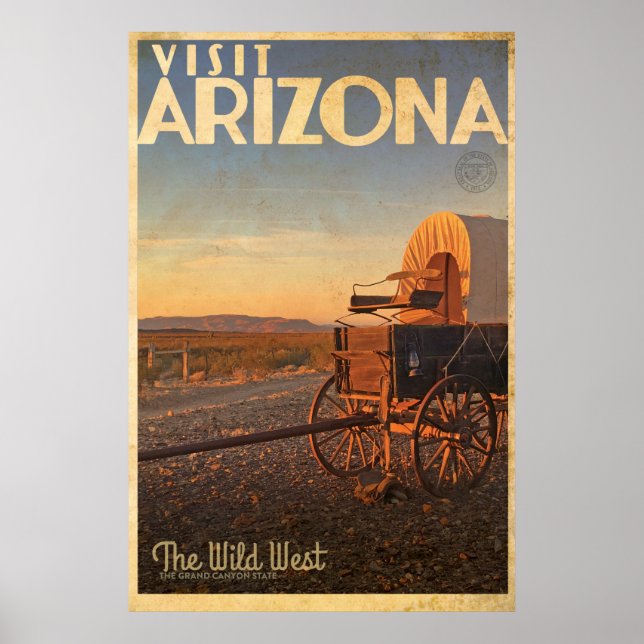 Vintage The Wild West Travel Poster (Front)