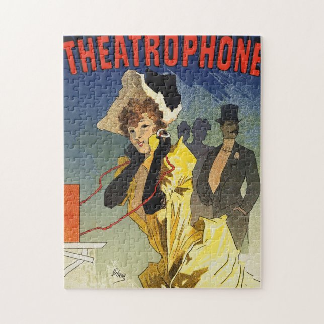 Vintage Theatre Advertising Poster Art Painting Jigsaw Puzzle (Vertical)