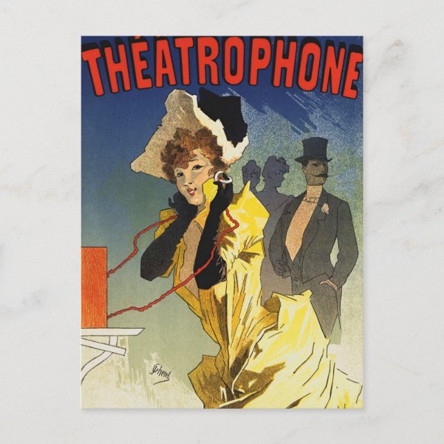 Vintage Theatre Advertising Poster Art Painting Postcard (Front)