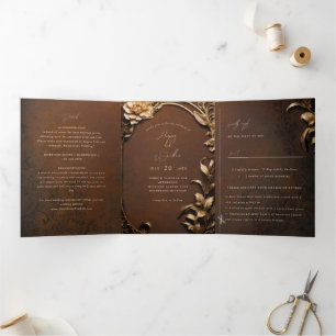 Vintage Theatre-Inspired Tri-Fold Wedding