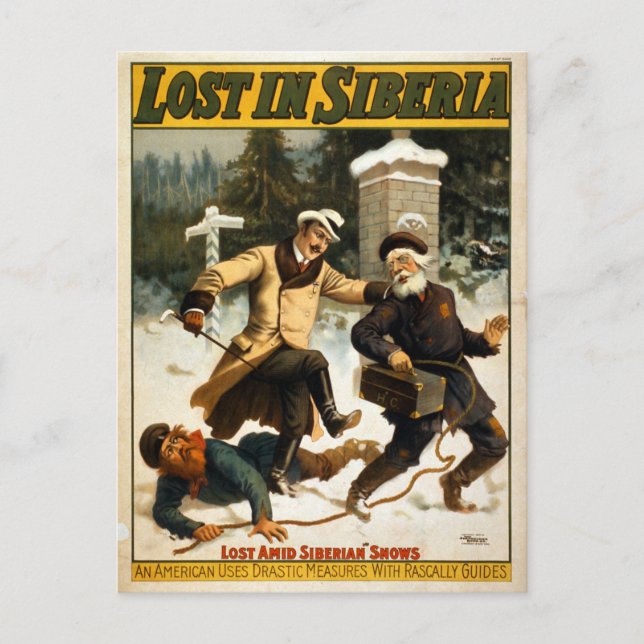 Vintage Theatre Lost in Siberia Postcard (Front)