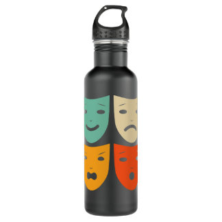 Vintage Theatre Masks Shirt Theatre Actress Drama  710 Ml Water Bottle