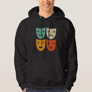 Vintage Theatre Masks Theatre Actress Drama Actor Hoodie