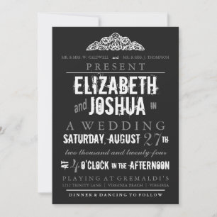 Vintage Theatre Program Wedding Invitation