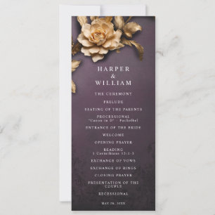 Vintage theatre wedding program invitation