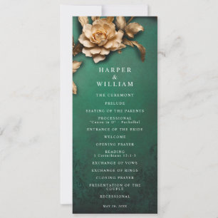 Vintage theatre wedding program invitation