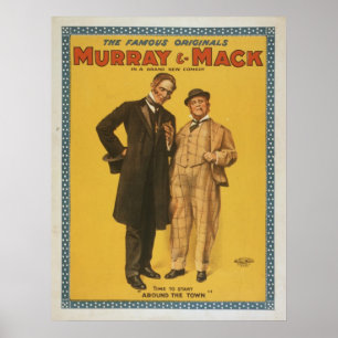Vintage Theatrical Comedy Murray & Mack Poster