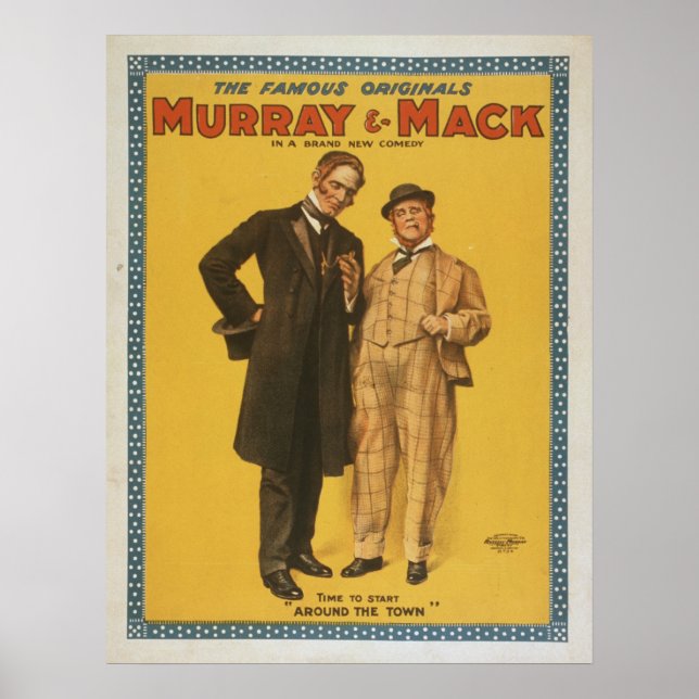 Vintage Theatrical Comedy Murray & Mack Poster (Front)