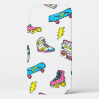 Vintage theme background with sneakers radio skate