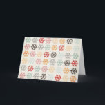 Vintage Theme Snowflake Christmas Card<br><div class="desc">This card is done with mulch-coloured snowflakes in a vintage and retro theme.</div>
