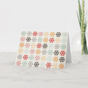 Vintage Theme Snowflake Christmas Card