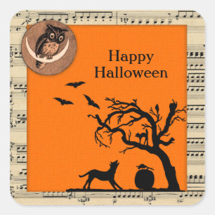 Vintage Themed Halloween Stickers
