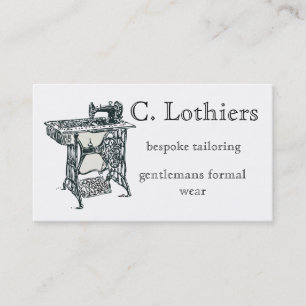 Vintage themed tailoring business card