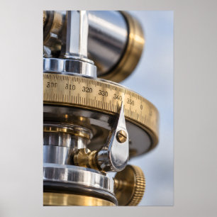 Vintage Theodolite Scale Macro Photography Poster