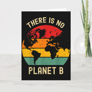 Vintage There Is No Planet B Earth Day Retro  Card