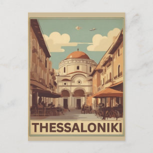 Vintage Thessaloniki city Greece vocation souvenir Postcard