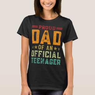 Vintage Thirteen Retro Proud Dad Of An Official na T-Shirt