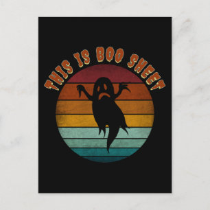 Vintage This Is Boo Sheet Halloween Ghost Postcard