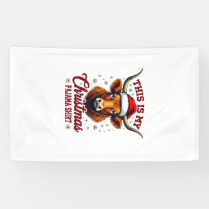Vintage This Is My Christmas Pajama Shirt Highland Banner