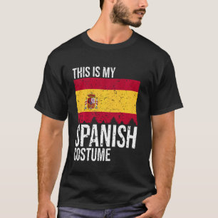 Vintage This Is My Spanish Flag Costume For Hallo T-Shirt
