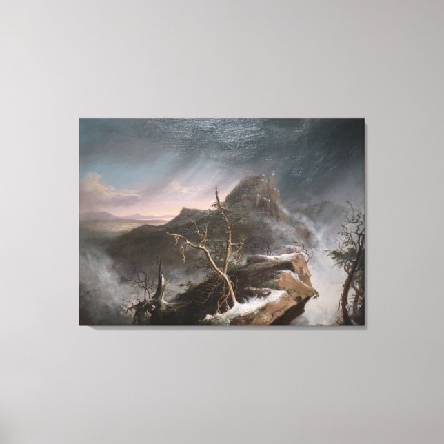 Vintage Thomas Cole A Snow Squall Canvas Print (Front)