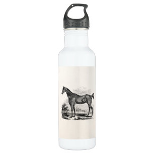 Vintage Thoroughbred Horse Equestrian Personalised 710 Ml Water Bottle