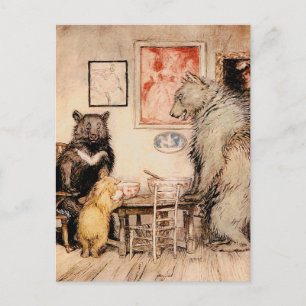 Vintage Three Bears Postcard