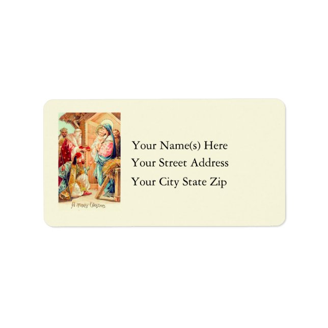 Vintage Three Kings Address Label (Front)