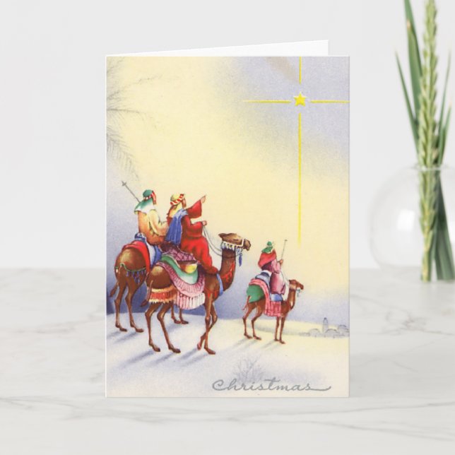 Vintage Three Wise Men Card (Front)