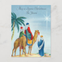 Vintage Three Wise Men Postcard