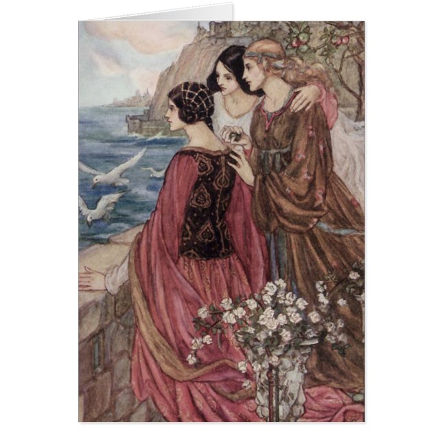 Vintage - Three Women Looking Out to Sea, (Front)