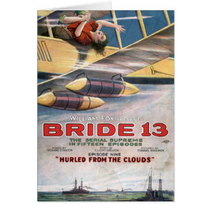 Vintage Thriller Biplane Bride 13 Silent Movie