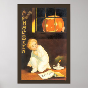 Vintage Thrilling Halloween by Ellen Clapsaddle Poster