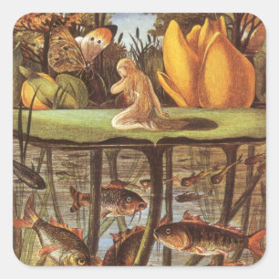 Vintage Thumbelina Fairy Tale, Eleanor Vere Boyle Square Sticker