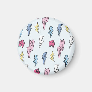 Vintage Thunder Seamless Illustration Magnet