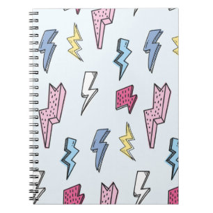 Vintage Thunder Seamless Illustration Notebook