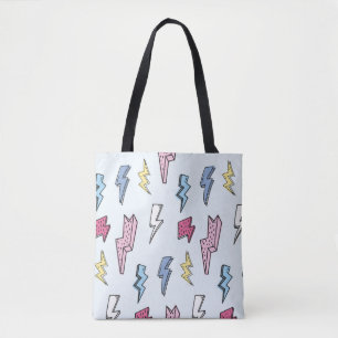 Vintage Thunder Seamless Illustration Tote Bag