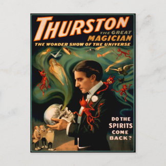 Vintage Thurston Magician Poster Postcard