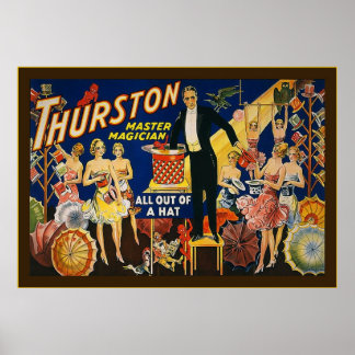 Vintage Thurston, Master Magician Poster