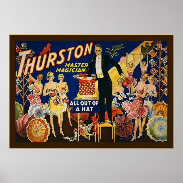 Vintage Thurston, Master Magician Poster (Front)