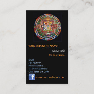 Vintage Tibetan Tantric Buddhism Mandala Business Card
