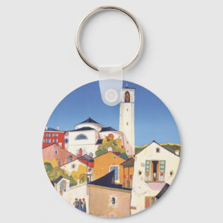 Vintage Ticino Tessin Canton Switzerland Key Ring