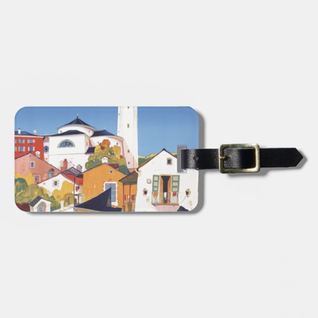 Vintage Ticino Tessin Canton Switzerland Luggage Tag (Front Horizontal)