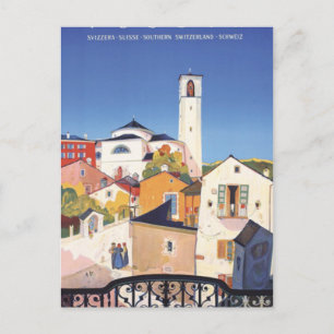 Vintage Ticino Tessin Canton Switzerland Postcard
