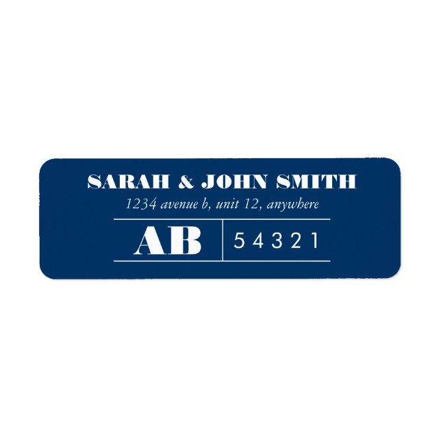 Vintage Ticket Design Address Label Sticker (Front)