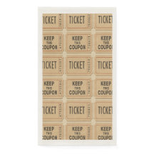 Vintage Ticket Guest Towel Napkins