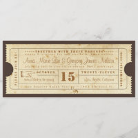 Vintage Ticket Invitation